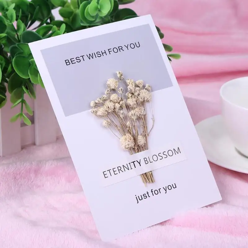 Простой натуральный высушенный цветок карты babysbreak букет реквизит для фотосъемки