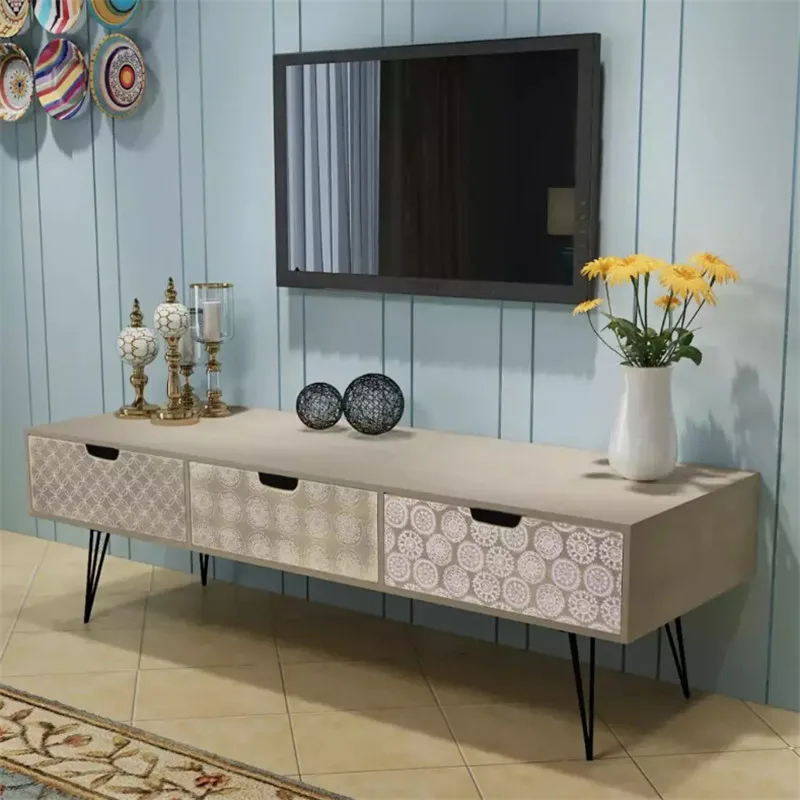 ТВ-шкаф VidaXL с 3 выдвижными ящиками 120x40x36 см серый можно использовать в качестве