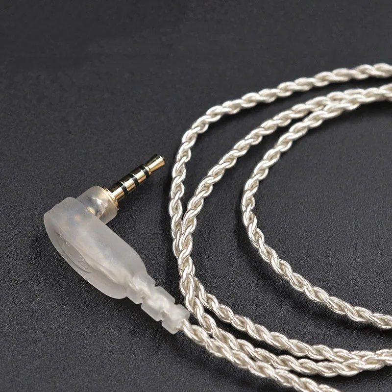 KZ ZS3 ZS5 ZS6 ZST ED12 ZSR кабель для наушников 2 5 мм посеребренный Балансирующий 0 75