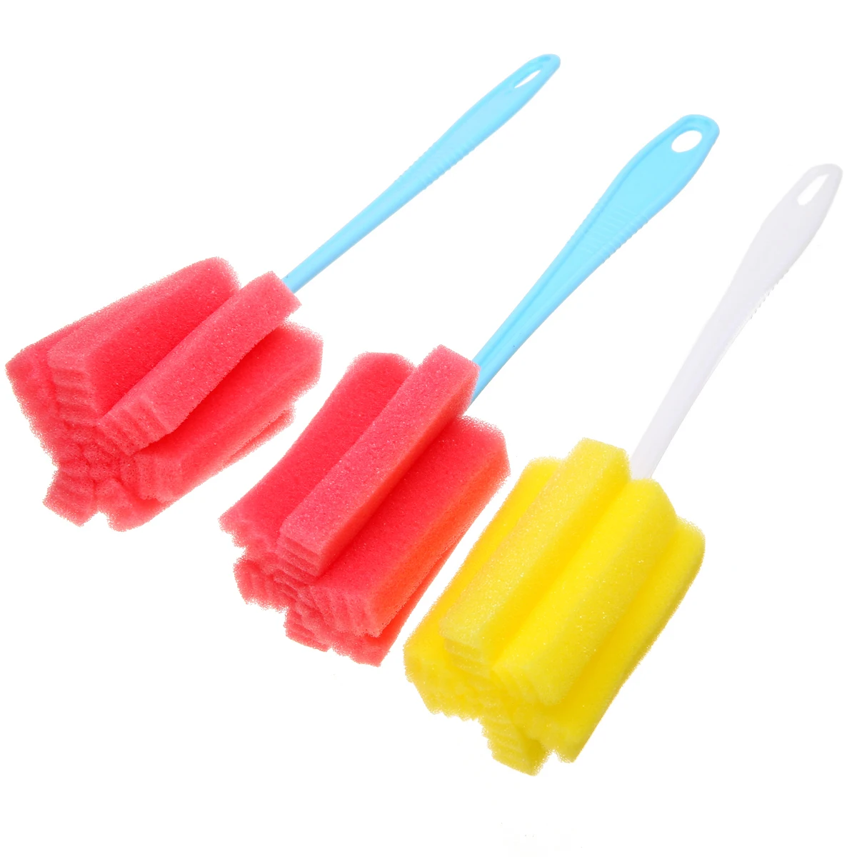 

3pcs Plastic Handle Sponge Cleaning Brushes Bottle Coffee Tea Glass Cup Washing Cleaner Kitchen Tools Mayitr 25*5cm