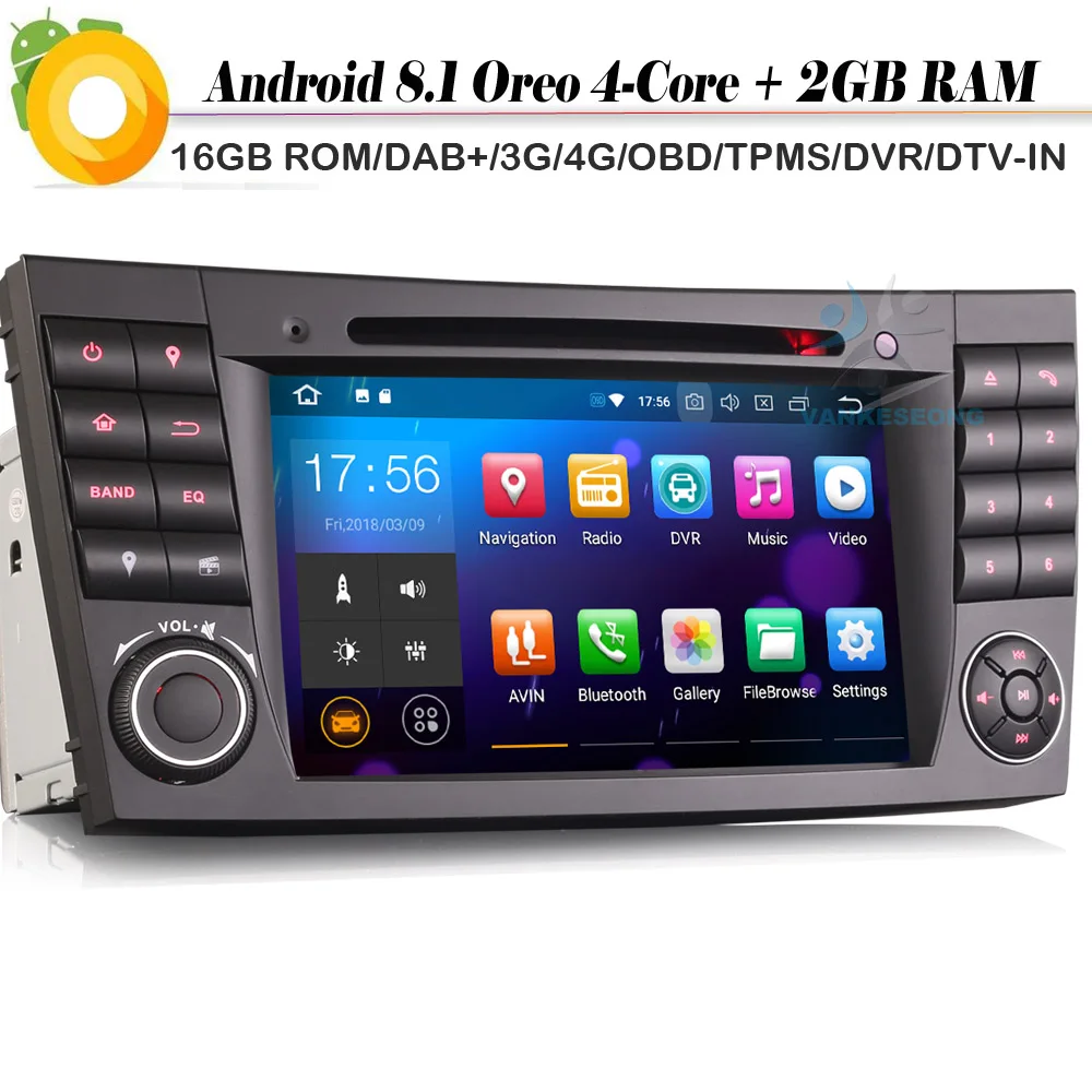 Четырехъядерный Android 8 1 Авторадио DAB + WiFi 4G CD автомобильный GPS-навигатор плеер для