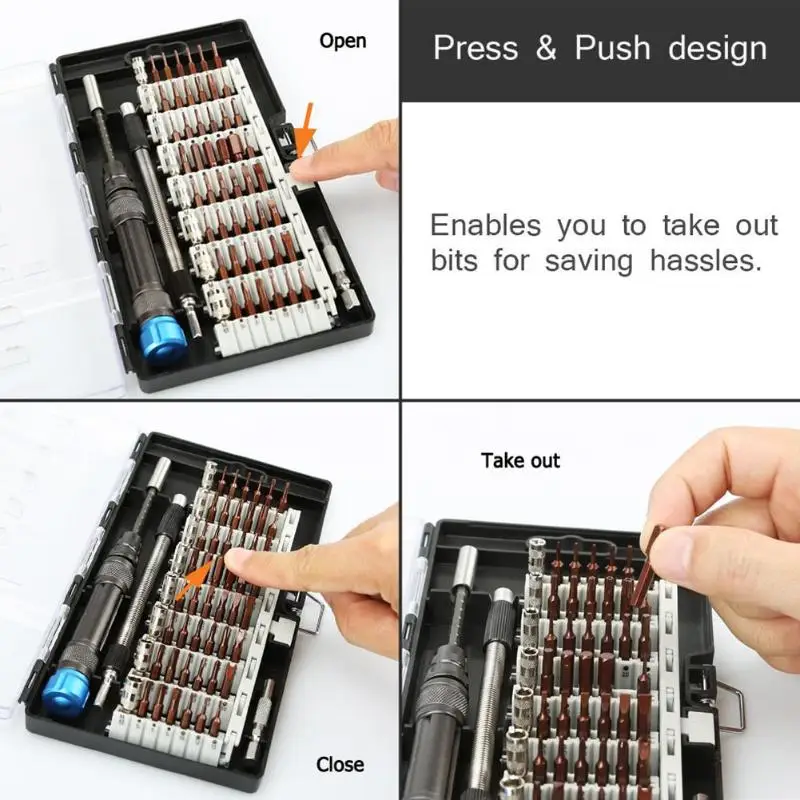 

60 in 1 Multi Tool Precision Screwdriver Set Appliance Maintenance Computer Mobile Phone Repair Hand Tools Set Chrome Vanadium