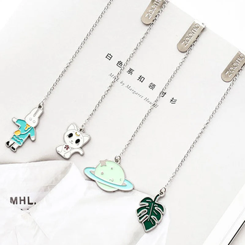 1 шт. милые закладки единорога Kawaii Cat Matel Bookmarks для книг школьные офисные