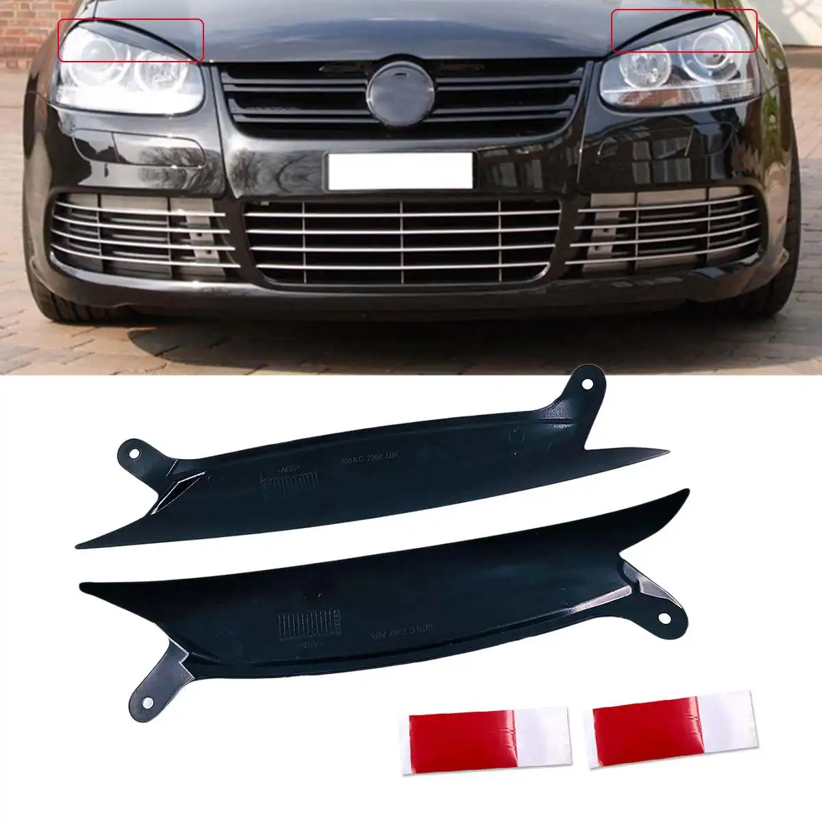 Веки для фар 1 пара налобных VW GOLF GTI JETTA R32 RABBIT MK5 2006-2009 | Автомобили и мотоциклы