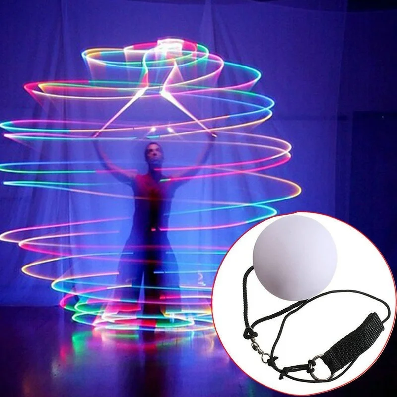 

1 Pcs Led Poi Thrown Balls For Professional Belly Dance Level Hand Women Leg Belly Dancer Props With 7 Color 9 Function Led