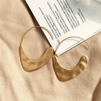 legenstar 2022 new trend hammered earrings for womens gold color meatal jewelry alloy geometric hoop statement boho earrings