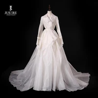 juser vestido de noiva two pieces light ivory wedding dress long sleeve bridal gowns wedding dresses 2019 gy457 robe de mariage