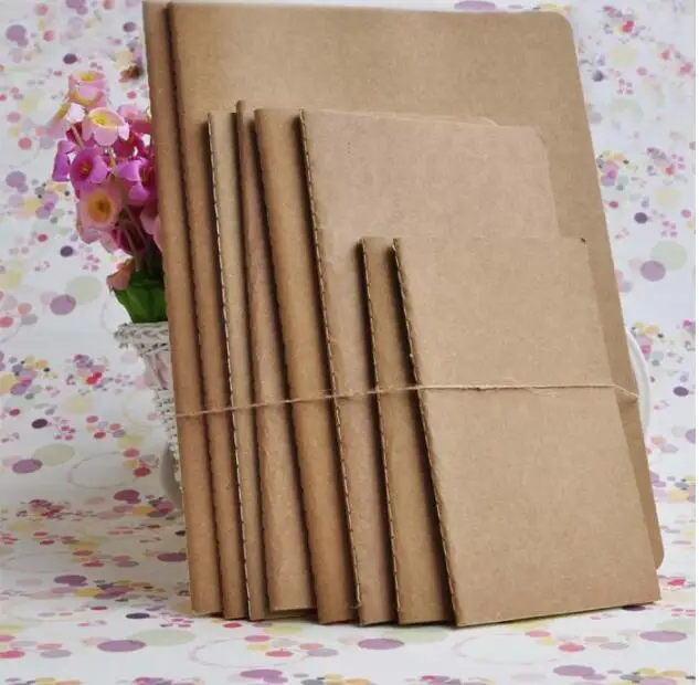 Kraft Brown Unlined Travel journals notebook Soft Cover Notebooks A5 Size 210 mm x 140 60 Pages 30 Sheets stationery supplies | Канцтовары