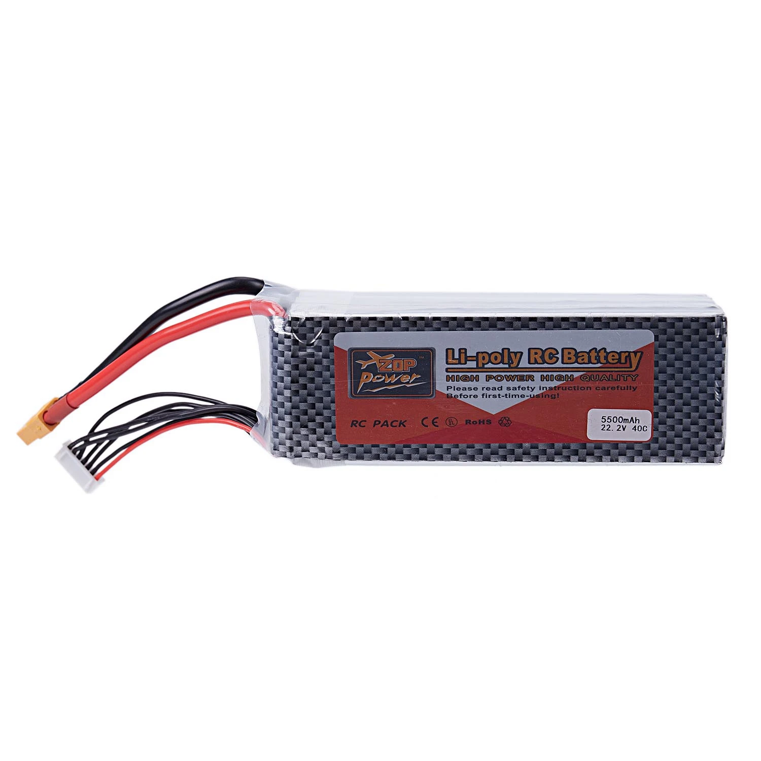 Лучшие предложения Zop Мощность 22 2 V 6 S 5500 мА/ч 40C Xt60 Lipo Батарея для Rc вертолет
