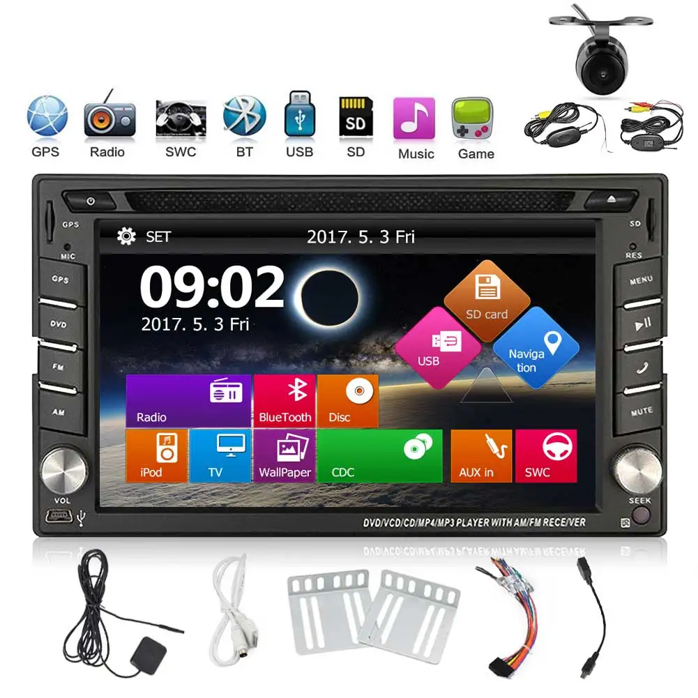 Eincar двойной 2 Din автомобильный DVD CD плеер 6 &quotсенсорный экран стерео gps навигация