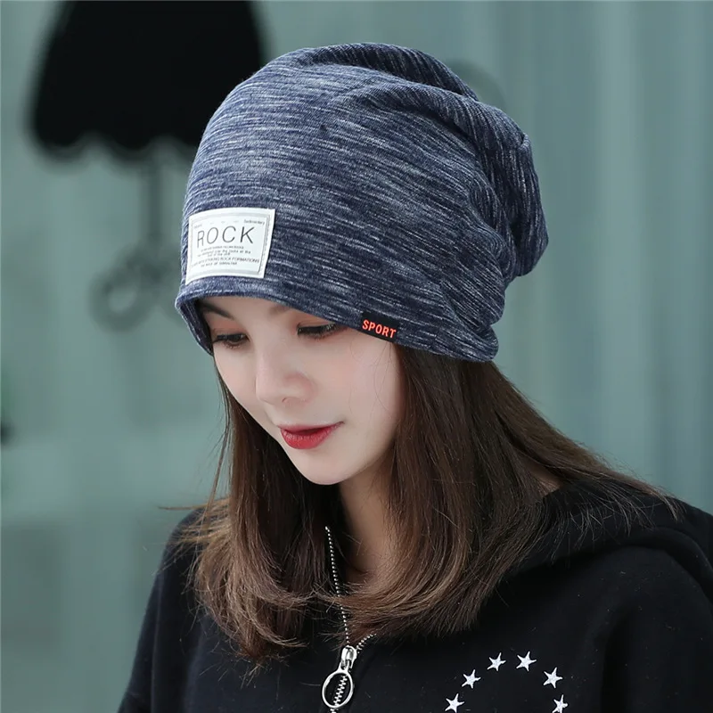 Autumn Women Beanie Hats Female 2018 New Winter Knitted Caps Cotton Warm Beanies For Girl Casual Solid|Женские Skullies и шапочки| |