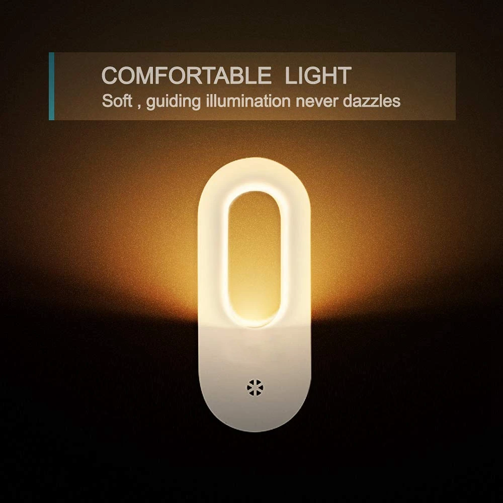 White Light Sensor Control Night Baby Lamp Auto Led Bedside Emergency Home Decoration Us Plug | Освещение