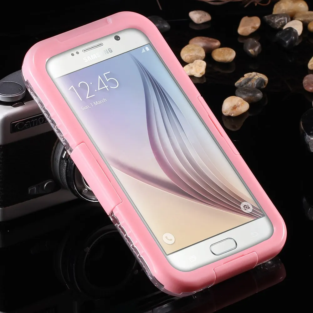 KISSCASE Waterproof For Galaxy S3 S4 S5 S6 Edge Plus Case Transparent Surfing Sports Cover Samsung Note 5 |