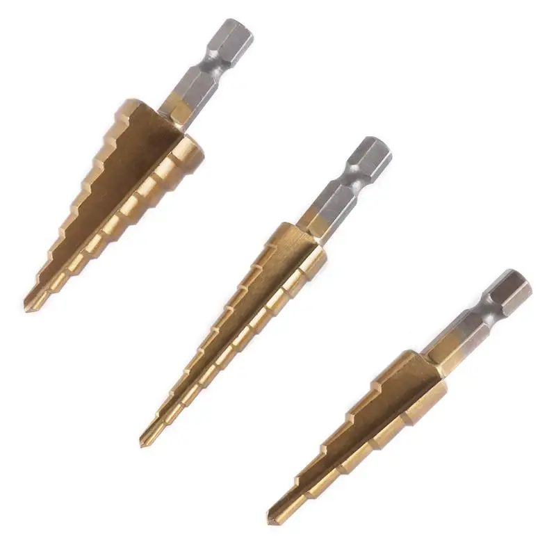 3 шт. 4241 HSS метрический 1/4 &quotшестигранный хвостовик титановое покрытие