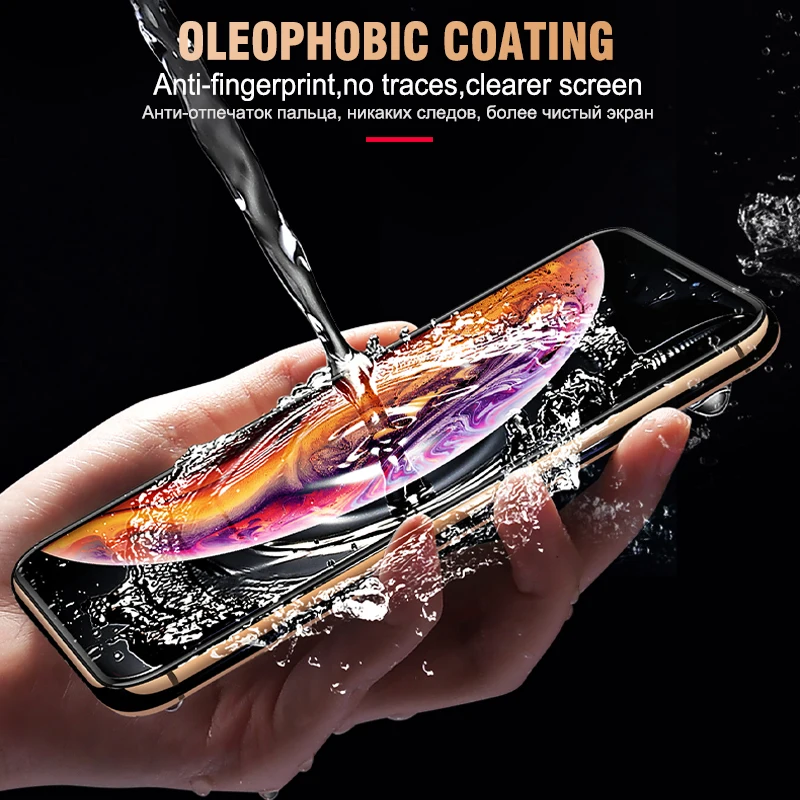 10D закаленное стекло на для iPhone X 10 XsMax Xr протектор экрана полное покрытие Защитное