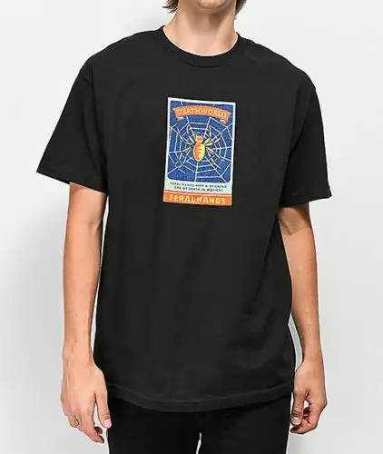 Deathworld бертолетова соль черная футболка Feral Hands Tee эксклюзивная редкая рубашка