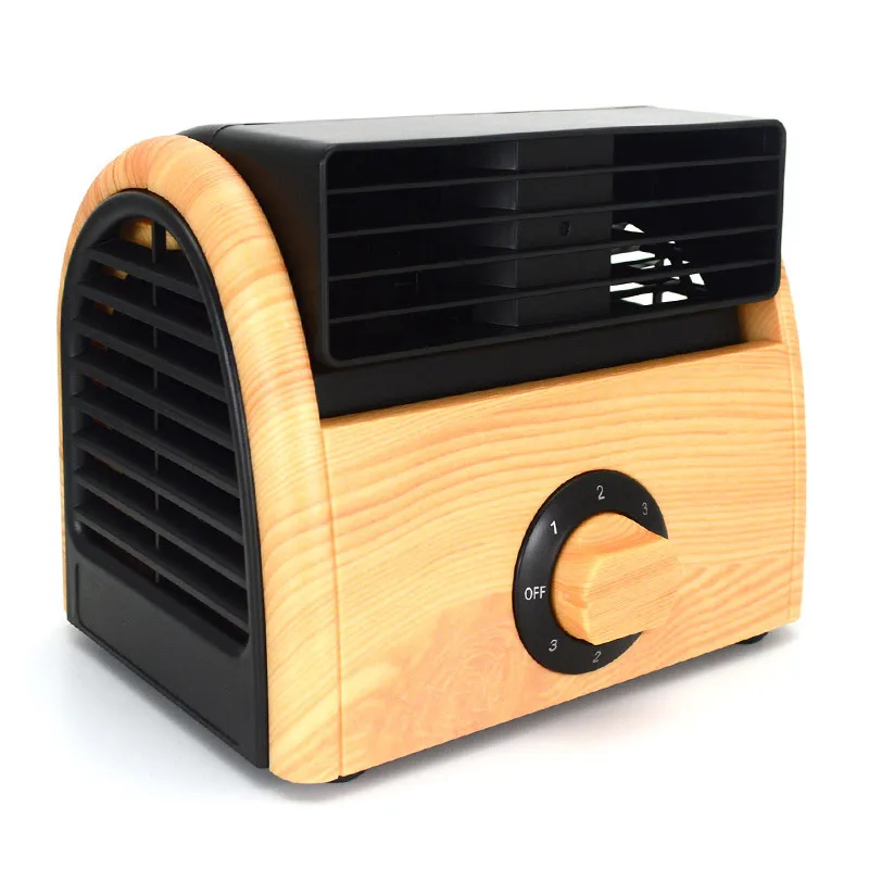 Mini- Small Home Electric Fan Dormitory Air Conditioner Charge Fans Office Desktop Student Bed Nothing Leaf Us Plug | Бытовая техника
