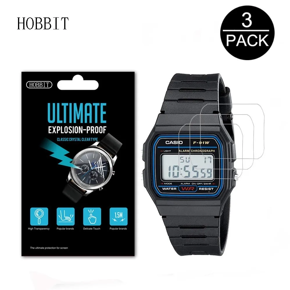 Взрывозащищенная нано пленка для экрана Casio 3 упаковки 5H Мужская Защитная часов