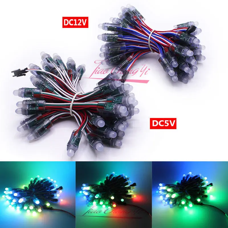 5 в 12 В WS2811 2811 IC RGB полный цвет мм пикселей цифровой адресуемый сон Цвет LED Pix els