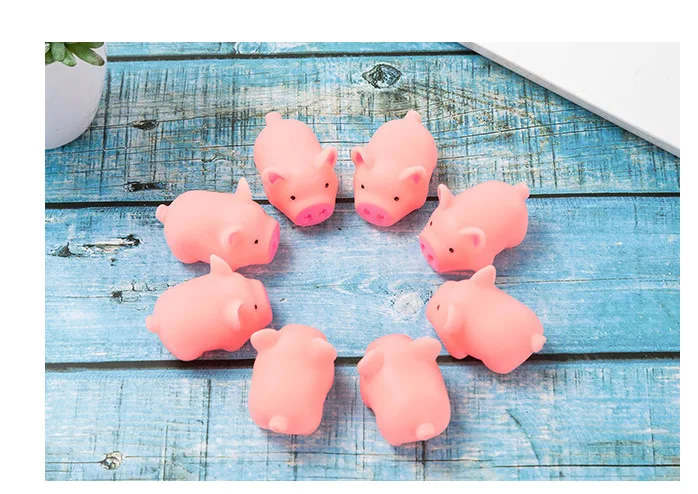 3 шт./лот новый милый 4 5 см игрушки для собак розовый Кричащие резиновая свинка Pet