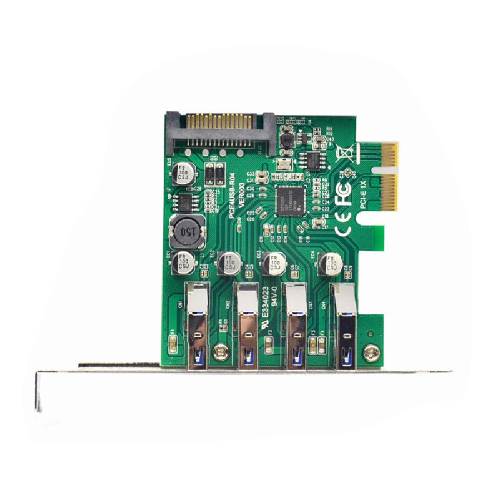 Карта расширения USB3.0 PCI E Express карты компьютера 4 портовая карта адаптера с