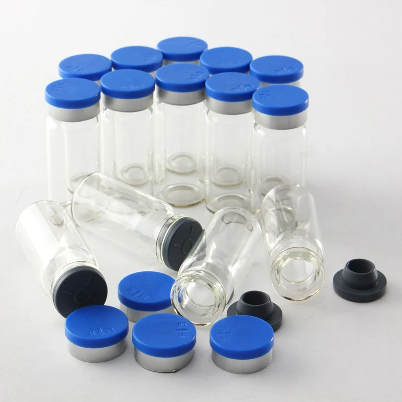 

KiWarm 100pcs/set 10ml Empty Glass Boxes Vials with Stopper Seals Cosmetic Bottles DIY Clear Transparent Glass Jars Containers