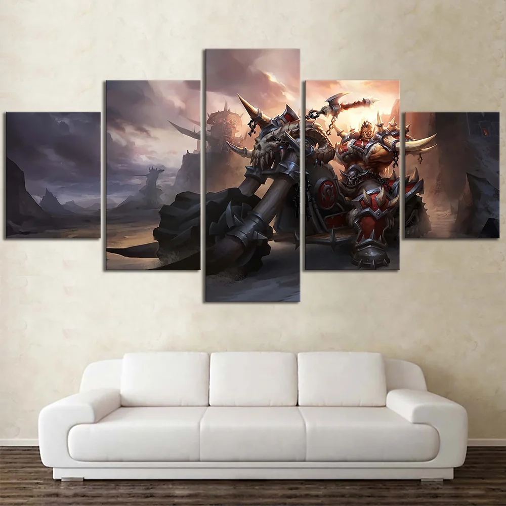 5 шт. видео игры WOW Warcraft DOTA 2 живопись плакат декоративные настенные Арт Комнаты