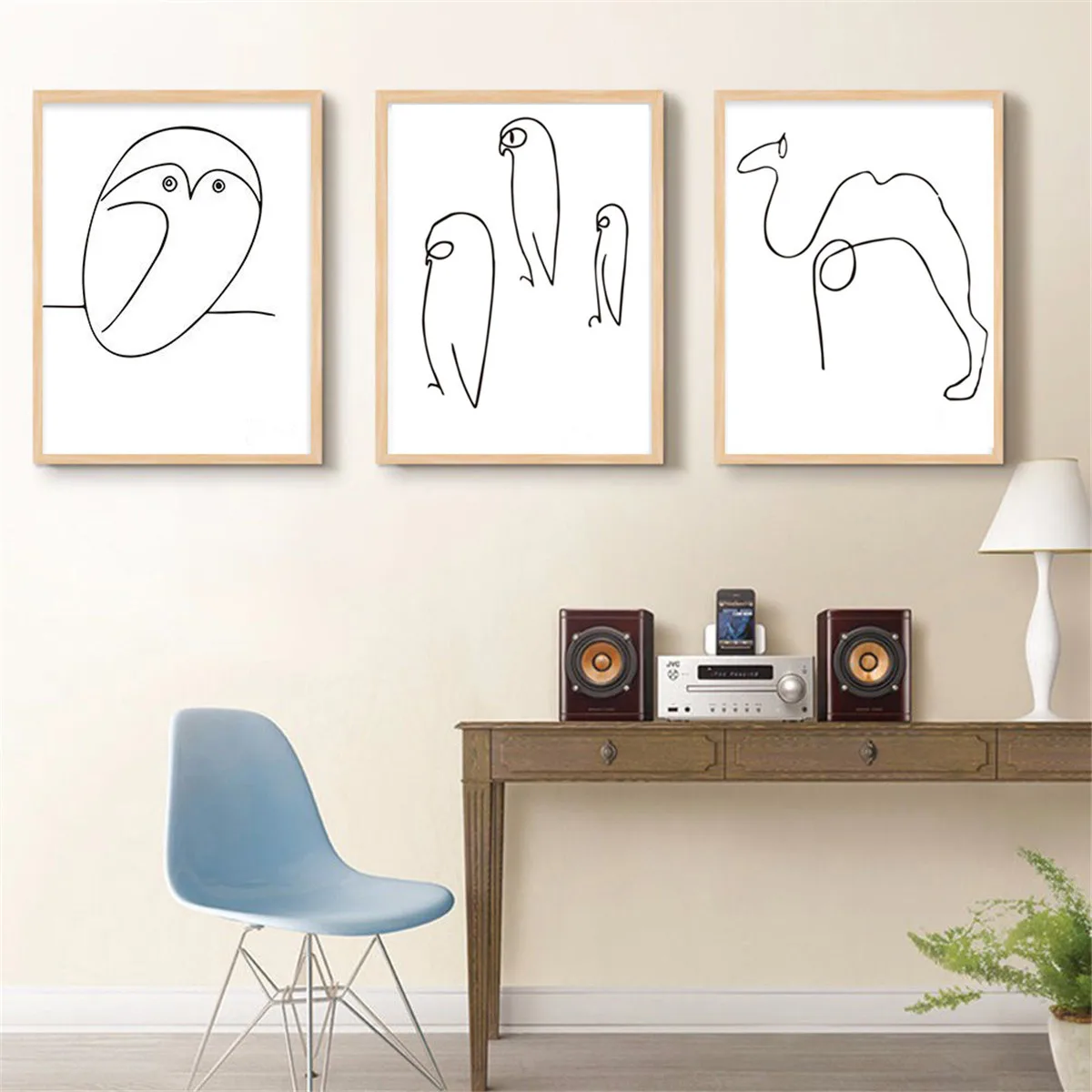Пингвин Сова верблюд художественный постер печать абстрактный холст настенная