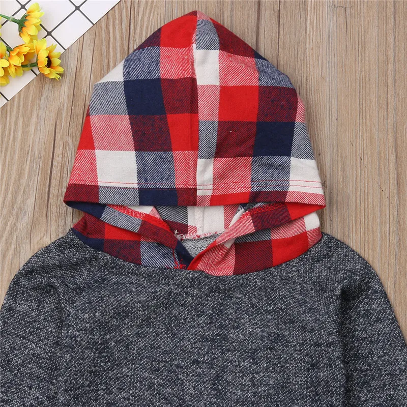 Новое поступление комплект из 2 предметов Рождественская одежда в клетку для