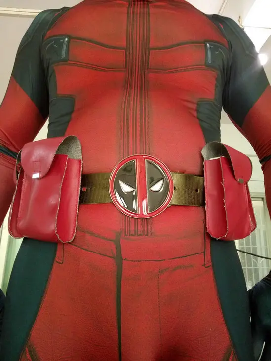 Красная леди marvel Дэдпул костюм пряжки ремня Косплей Аксессуары для взрослых тушь