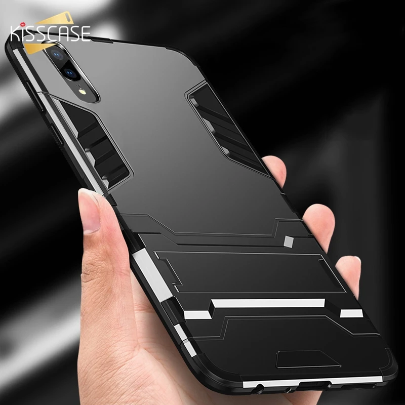 Ударопрочный чехол KISSCASE для Huawei mate 10 Lite P10 P20 Armor Kick-Stand телефона Honor 9 V10 V9 6C pro Play Cover