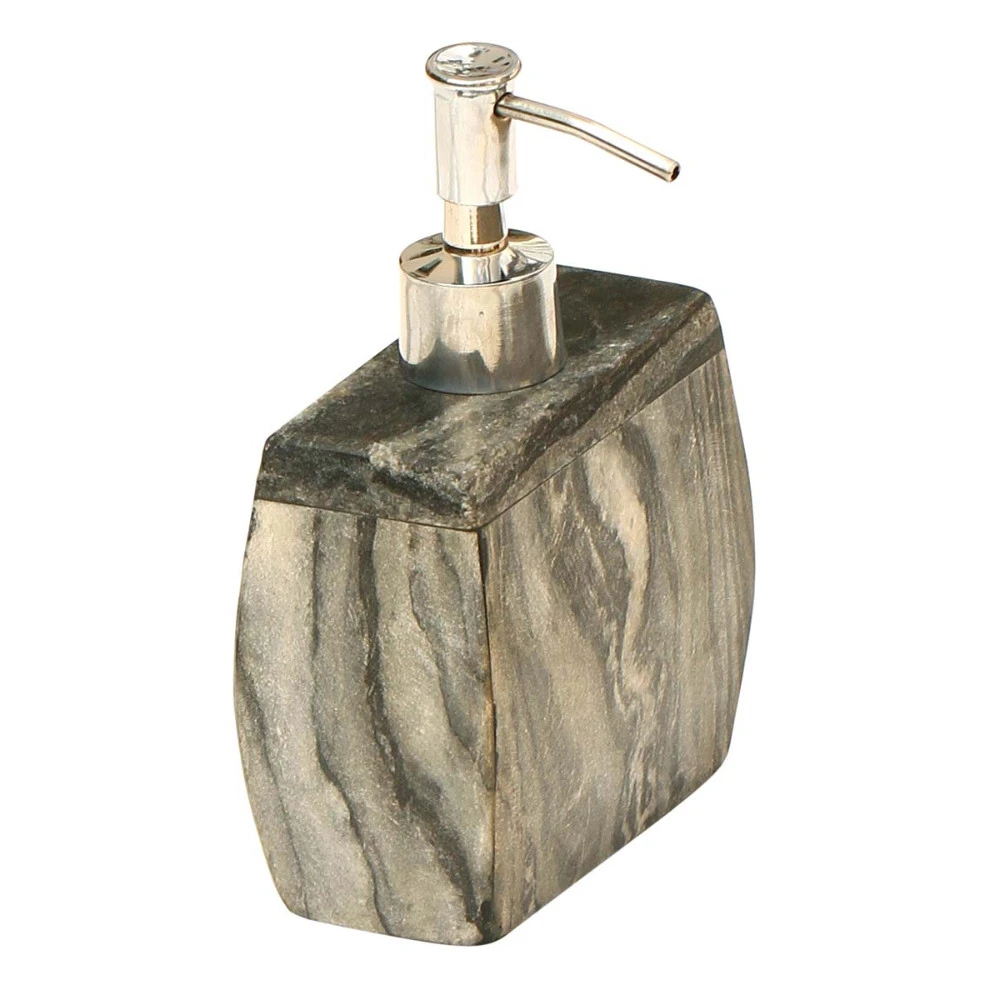 Benzara Ceramic Liquid Soap Dispenser With Pump Gray And Black | Дом и сад