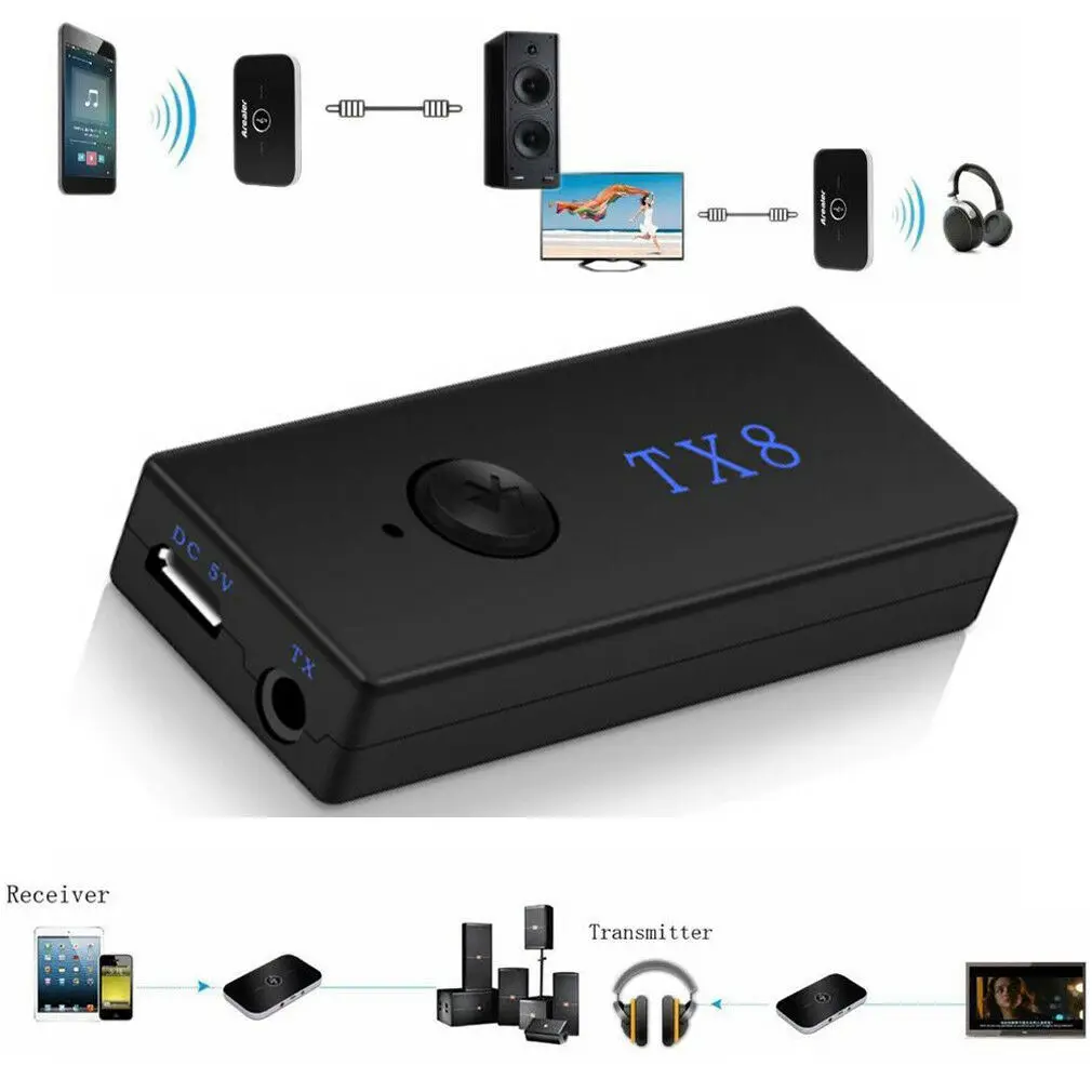 Беспроводной Bluetooth аудио передатчик + приемник 3 5 мм RCA Музыка 2 в 1