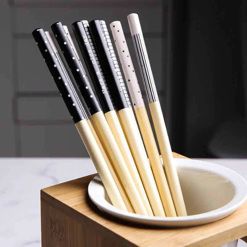 5 пар скандинавских геометрических палочек для еды наборы креативных букв