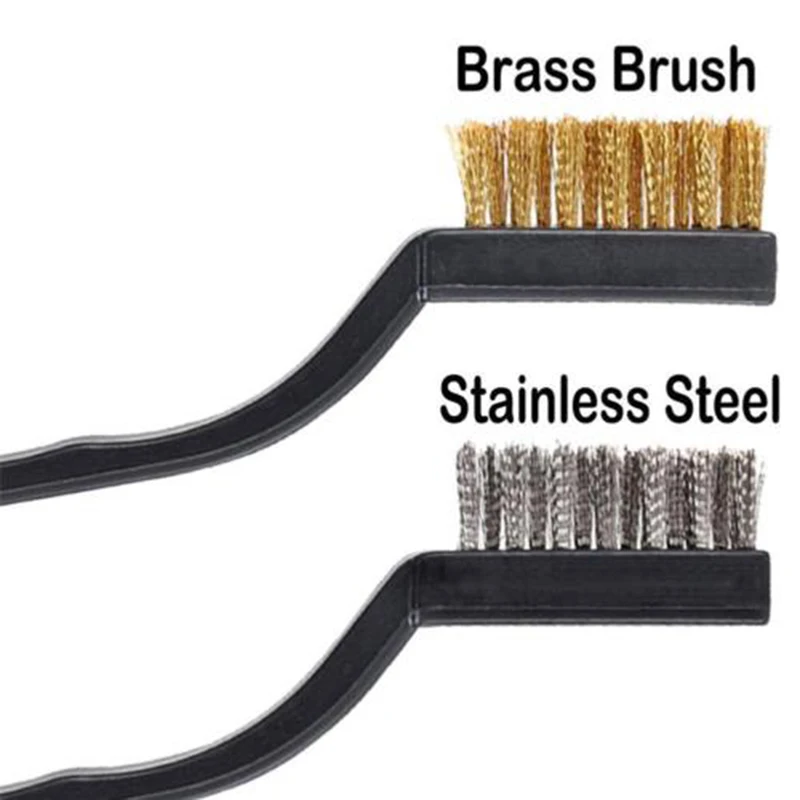 12x Wire Brush Mini Small Steel Copper DIY Paint Rust Remover Removal Metal | Дом и сад