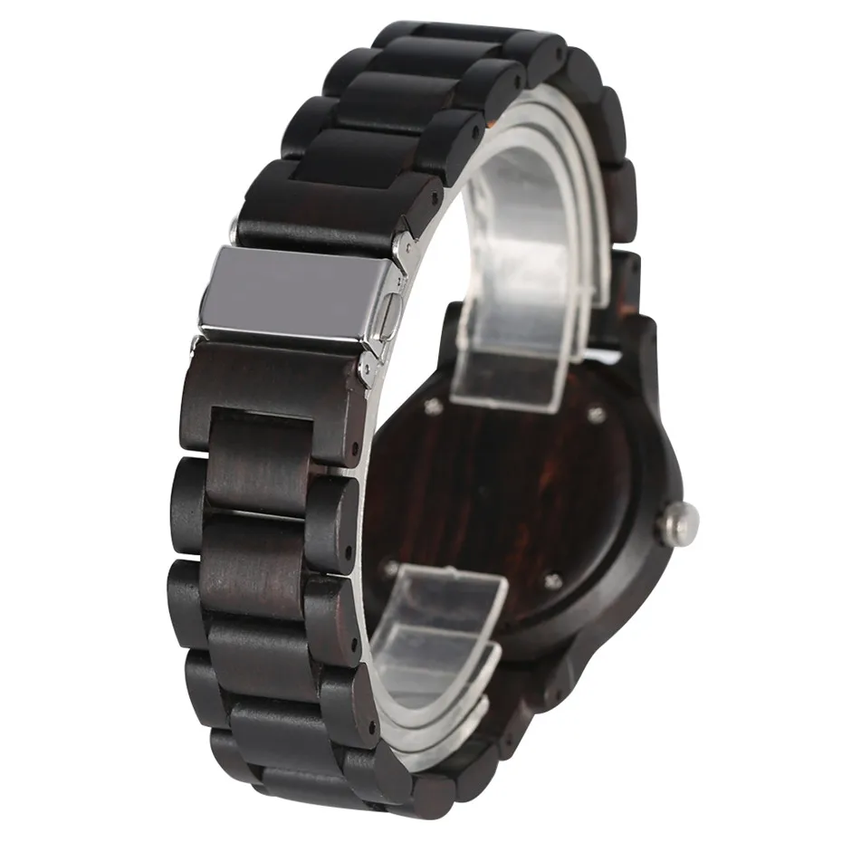

Full Wood Men Watches Quartz Movement Simple Numerals Display Dial Casual Business Men's Wooden Bangle Clock reloj masculino
