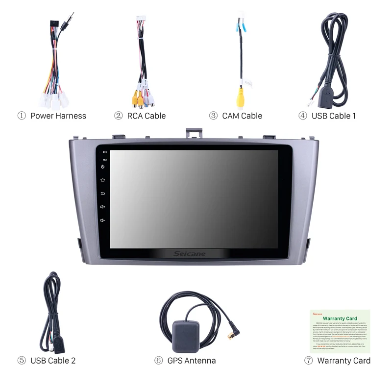 Seicane Android 8 1 9 &quot2Din мультимедийный плеер для 2009 2013 Toyota AVENSIS GPS автомобильное радио