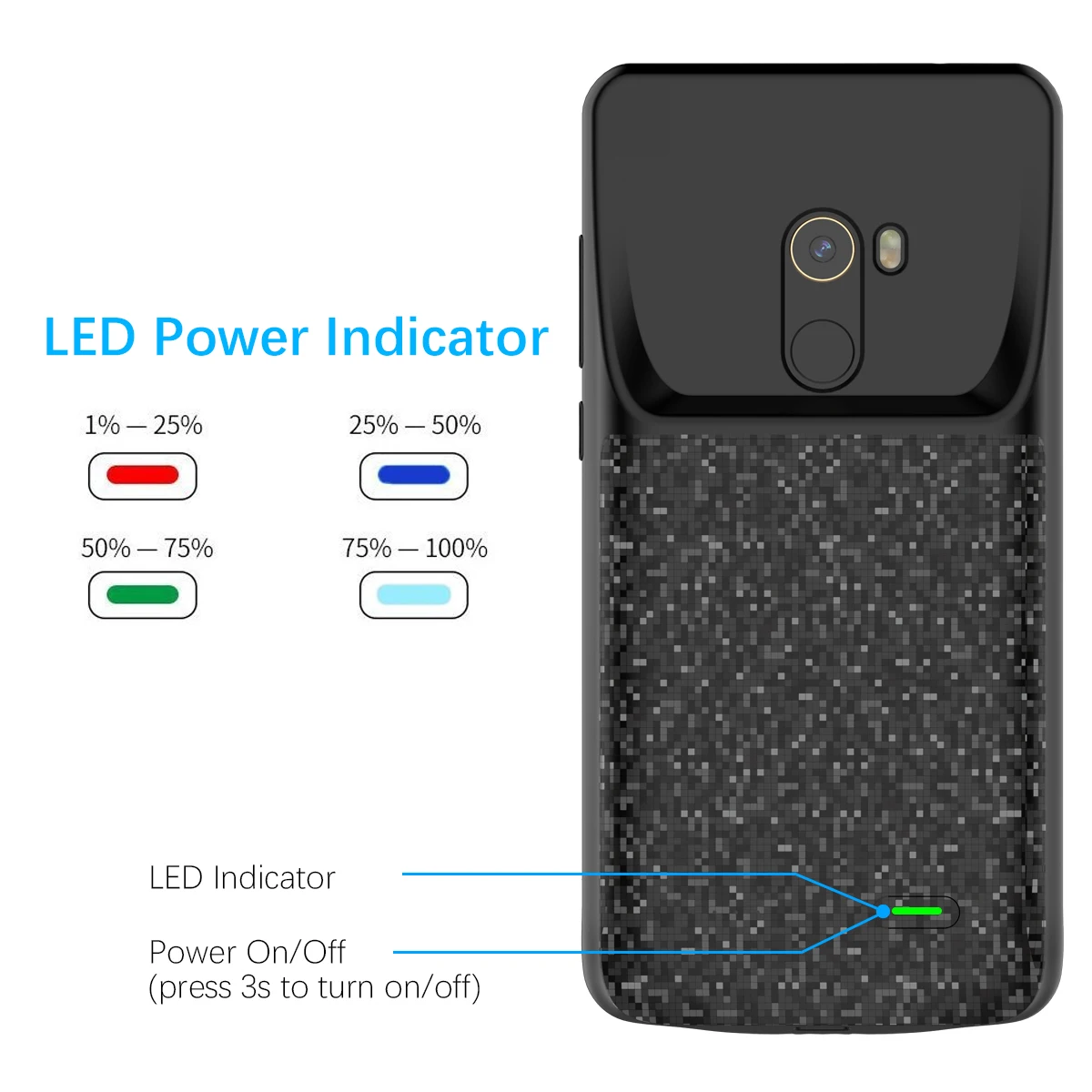 CASEWIN чехол для зарядного устройства Xiaomi Mi Mix 2 4700mAh зарядки внешнего резервного