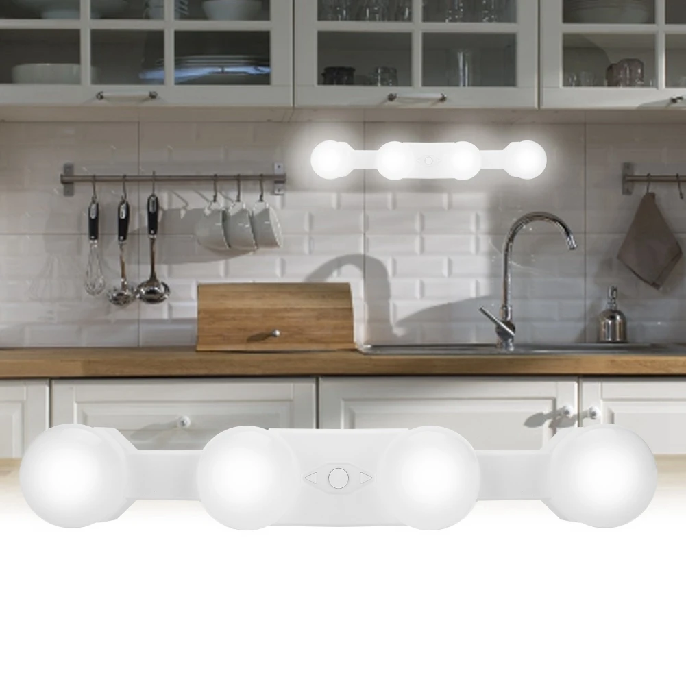 4 светодиодный лампы зеркало Голливуд туалетный столик макияж спереди с