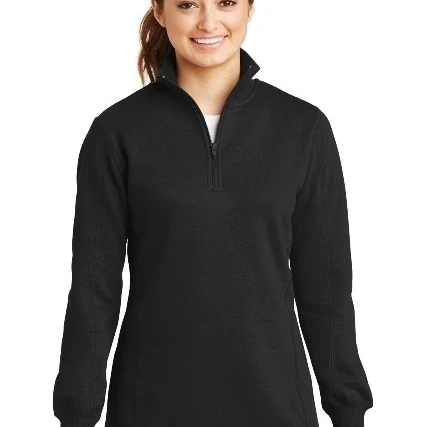 Спорт-ТЭК LST253 дамы 1 4 Zip Толстовка черный-маленький |