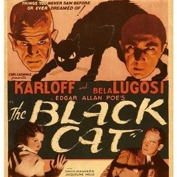 Постер с изображением черного кота c.1934 (11x17) | Дом и сад