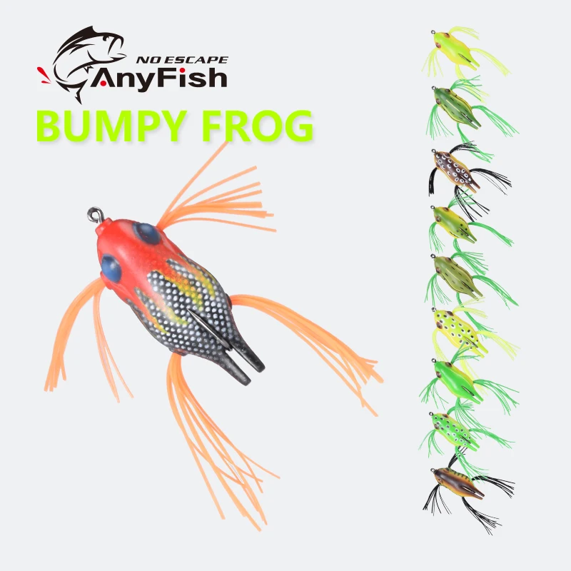 Рыболовная приманка ANYFISH BUMPY FROG 4 5 см 7 г с одним крючком черная рыба искусственная