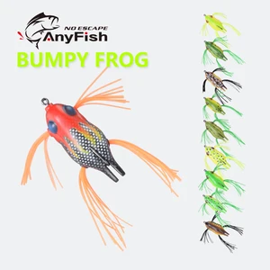 ANYFISH BUMPY FROG, 4,5 см, 7,7 г, рыболовная приманка с одним крючком, искусственная Мягкая приманка, приманка для верховодной рыбы, плавающая приманка, большая рыба
