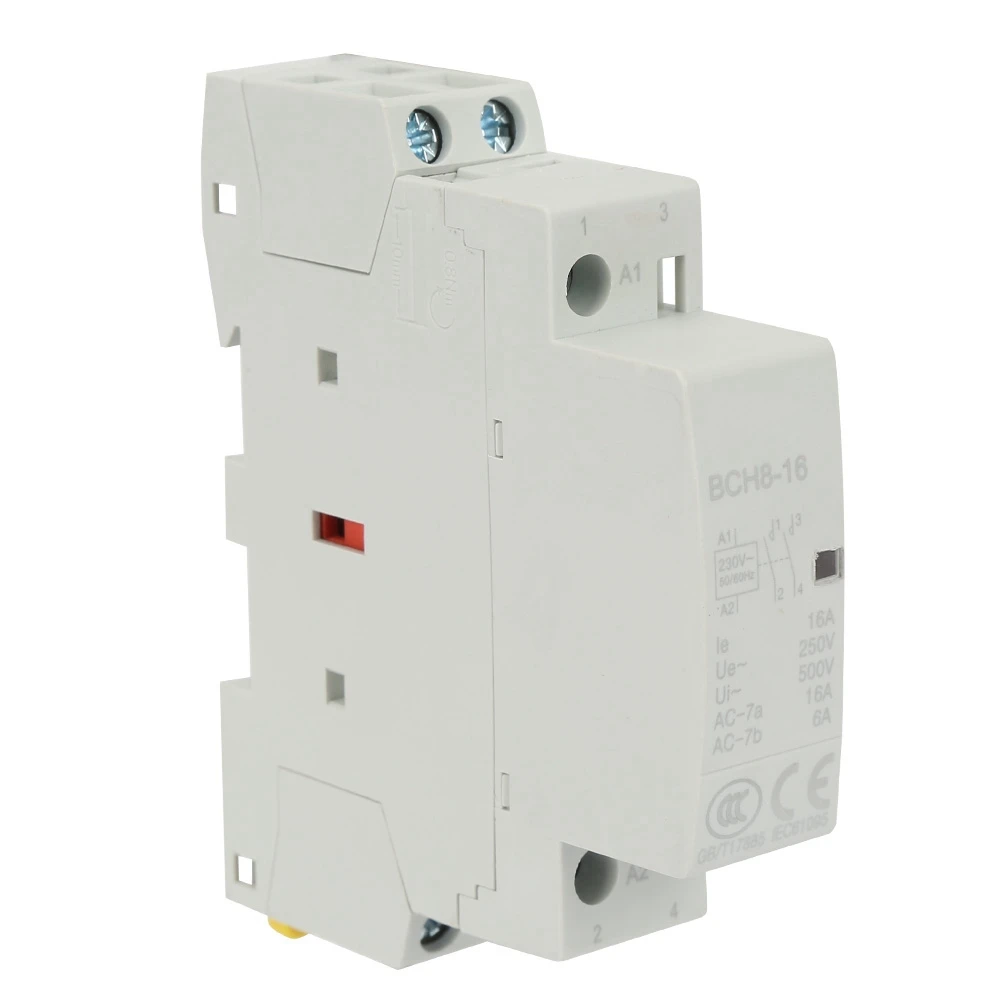 2P 16A 220V/230V 1NO 1NC 50/60HZ Din Rail AC контактор для дома|Замыкатели| |