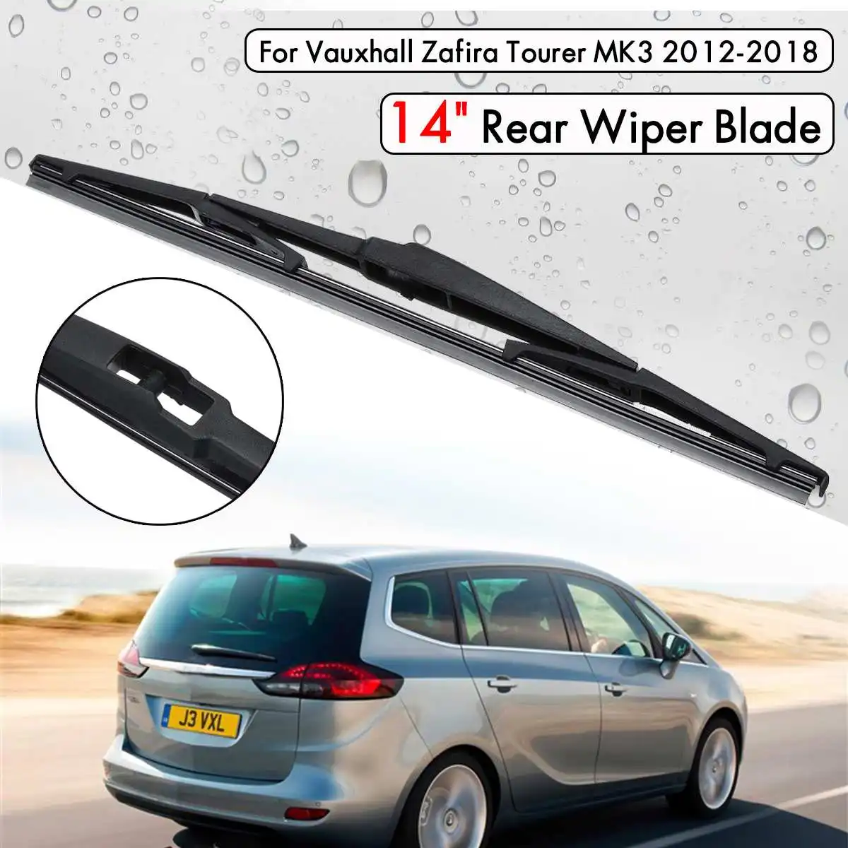 14 &quotлобовое стекло заднего стекла стеклоочистителя для Vauxhall Opel Zafira C Tourer Mk3 2012 2013