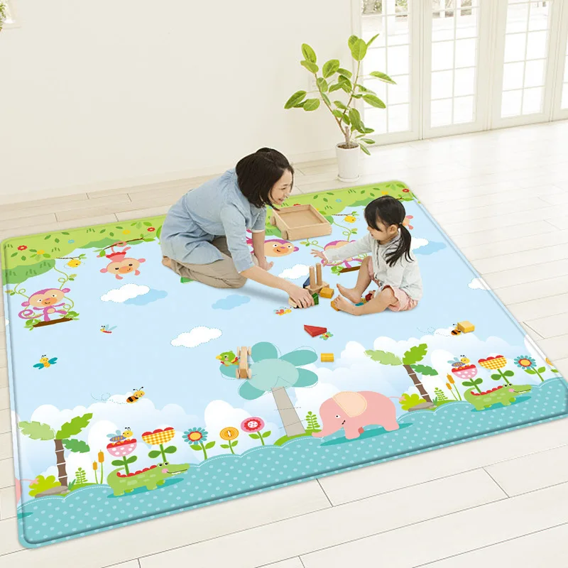 Ребенка играть мат 180x120 cm ковер для детей активности пены ползать развивающий