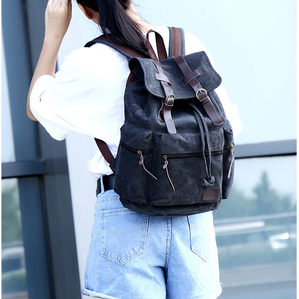 Мужской и Женский винтажный армейский холщовый рюкзак школьная сумка мужские