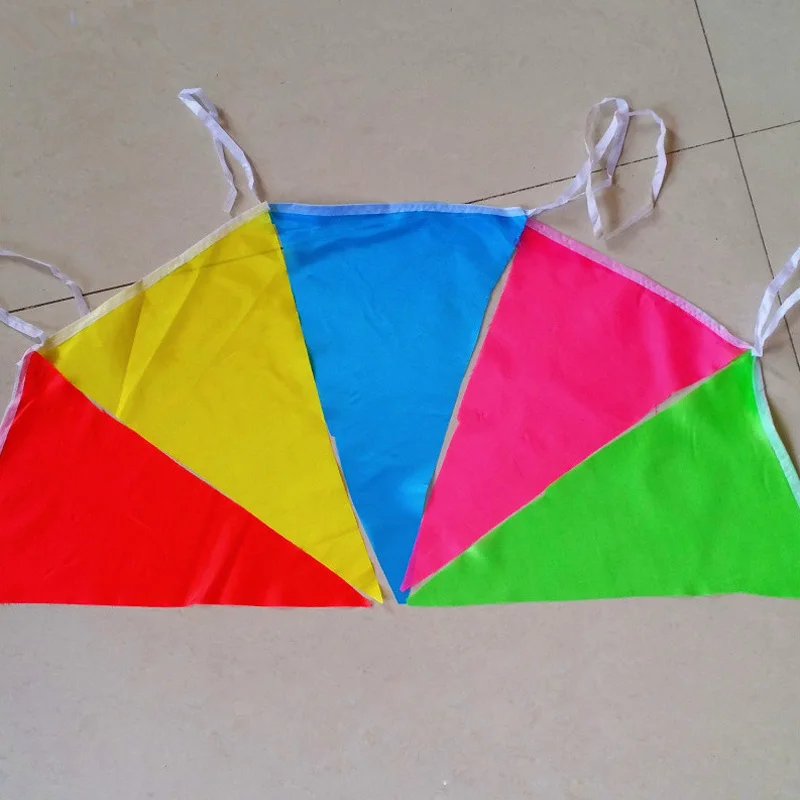 50 м Красочные Висячие флаги гирлянда баннер день рождения Праздничная вечеринка
