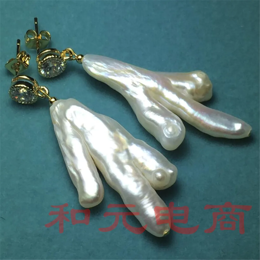 20-35MM baroque south sea pearl earrings Luxury DIY chic natural HUGE earbob REAL classic dangler AAA Mesmerizing | Украшения и