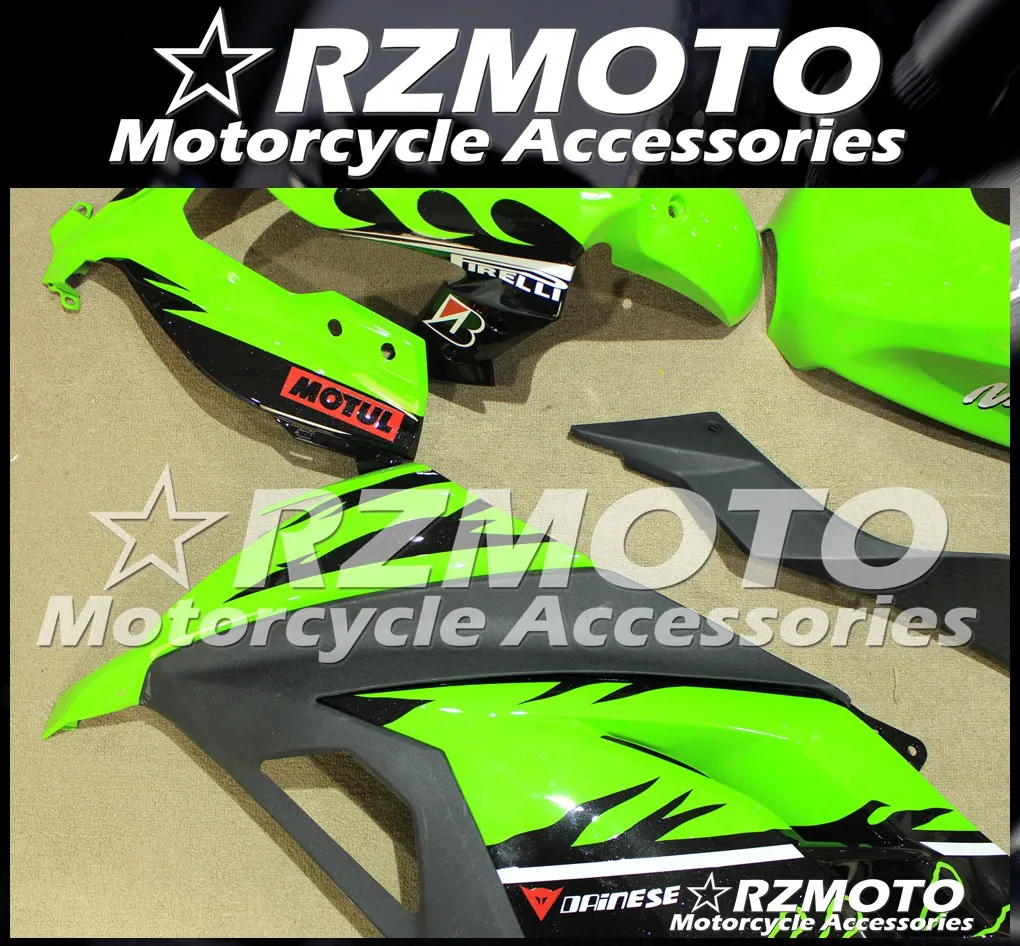 ABS обтекатель кузова комплект пригодный для Kawasaki Ninja300R 13 14 15 16 17 Ninja250R EX250 EX300 2013 2014